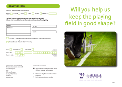 Will you help us keep the playing field in good