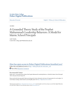A Grounded Theory Study of the Prophet Muhammad&acirc;&bull;Žs