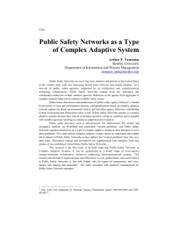 Public Safety Networks as a Type of Complex Adaptive System