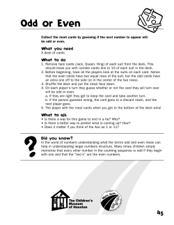 Odd or Even - Children`s Museum of Houston