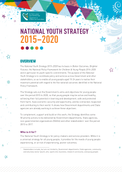 national youth strategy - Department of Children and Youth Affairs