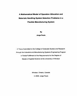 A Mathematical Model of Operation Allocation and Materials