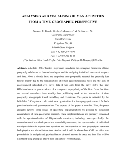 Analysing and visualising human activities from a time