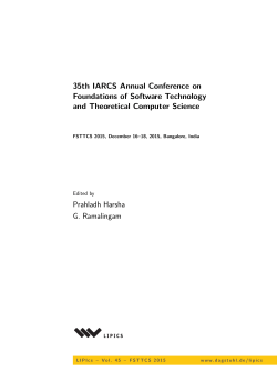 35th IARCS Annual Conference on Foundations of