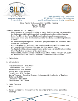SPIL Meeting 1/30/17 DRAFT Minutes Page 1 State Plan for