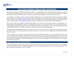 How to Perform Statistical Testing for Rates and Proportions