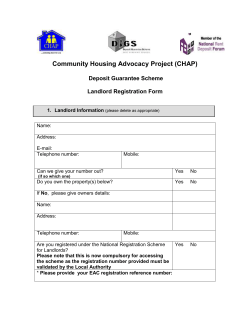 East Ayrshire Council - Community Housing Advocacy Project(CHAP)