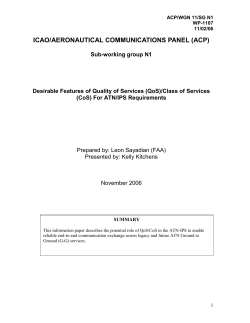 QoS - ICAO