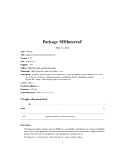 Package `HDInterval`