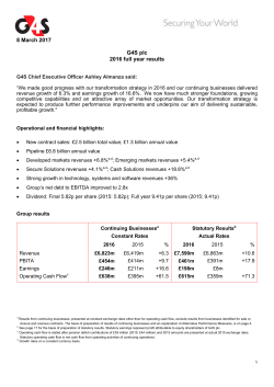 2016 Full Year Results