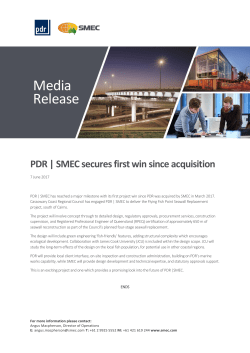 PDR SMEC Secures First Win Since Acquisition