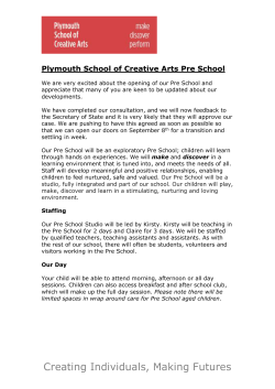 Plymouth School of Creative Arts Pre School