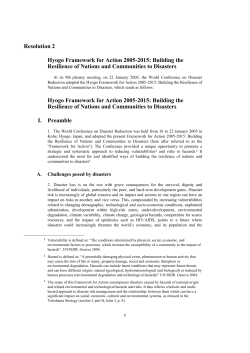 Ref 1 - PreventionWeb