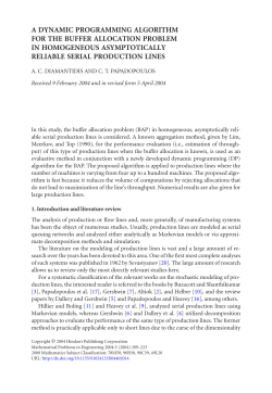 A dynamic programming algorithm for the buffer allocation problem