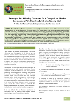 “Strategies For Winning Customer In A Competitive