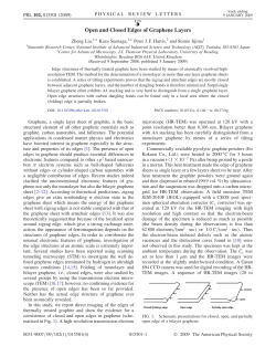 Open and Closed Edges of Graphene Layers