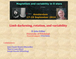 Limb darkening, rotation, and variability