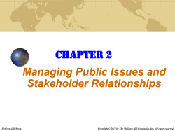Chapter 2 Managing Public Issues and Stakeholder Relationships