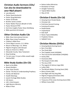 Christian Audio Sermons (CDs/ Can also be downloaded to your