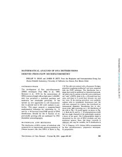 MATHEMATICAL ANALYSIS OF DNA DISTRIBUTIONS DERIVED