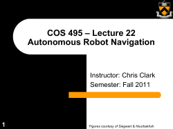 COS 495 &ndash; Lecture 22 Autonomous Robot
