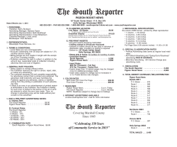 Advertising - The South Reporter