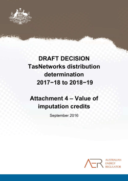 AER draft decision - TasNetworks - Attachment 4