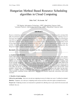 Hungarian Method Based Resource Scheduling algorithm