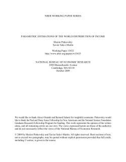 Parametric Estimations of the World Distribution of