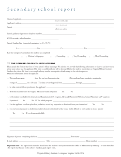 S e c o n d a r y  s c h o o l  r e p o r t