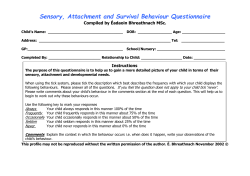 Section 1 - Survival Strategies