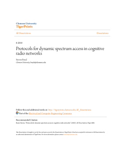 Protocols for dynamic spectrum access in cognitive radio networks