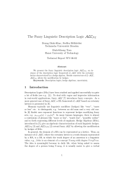 The Fuzzy Linguistic Description Logic ALCFL