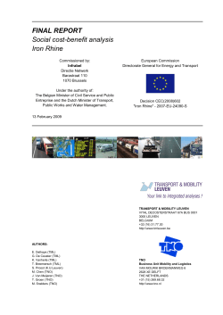 FINAL REPORT Social cost-benefit analysis Iron Rhine