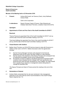 Governance - Wakefield College