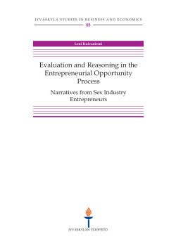 Evaluation and Reasoning in the Entrepreneurial Opportunity