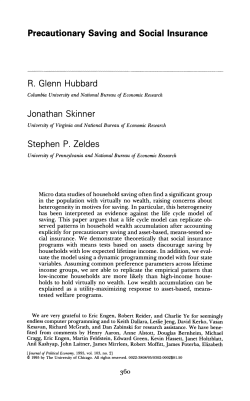 Social Insurance and Precautionary Saving