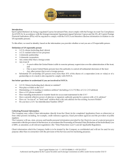 Introduction Spot Capital Markets Ltd, being a