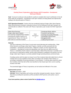 Theory 3/Comp Dev Analysis - Coaching Association of Canada