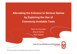 Alleviating the Entrance to Serious Games by Exploring the Use of