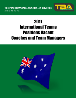 Tenpin Bowling Australia Limited