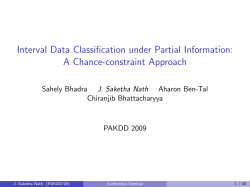 Interval Data Classification under Partial Information: A Chance