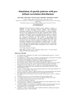 No-EndNote Simulation of speckle patterns with pre-defined