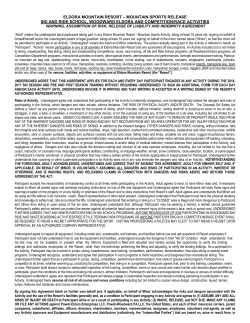 event participant 200910-20110 warning, assumption of risk