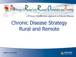 Chronic Disease Strategy