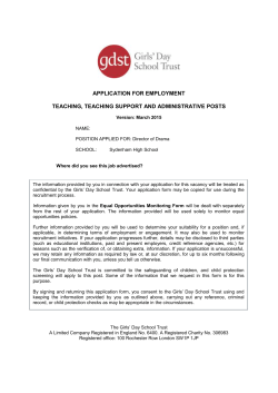 Application Pack - Sydenham High School