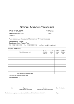 Official Transcript of Records