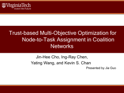 System Model Task Model Required node type