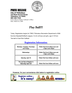 PRESS RELEASE Play Ball!!!!