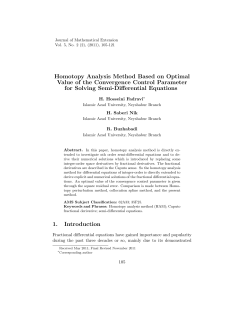 Homotopy Analysis Method Based on Optimal Value of the